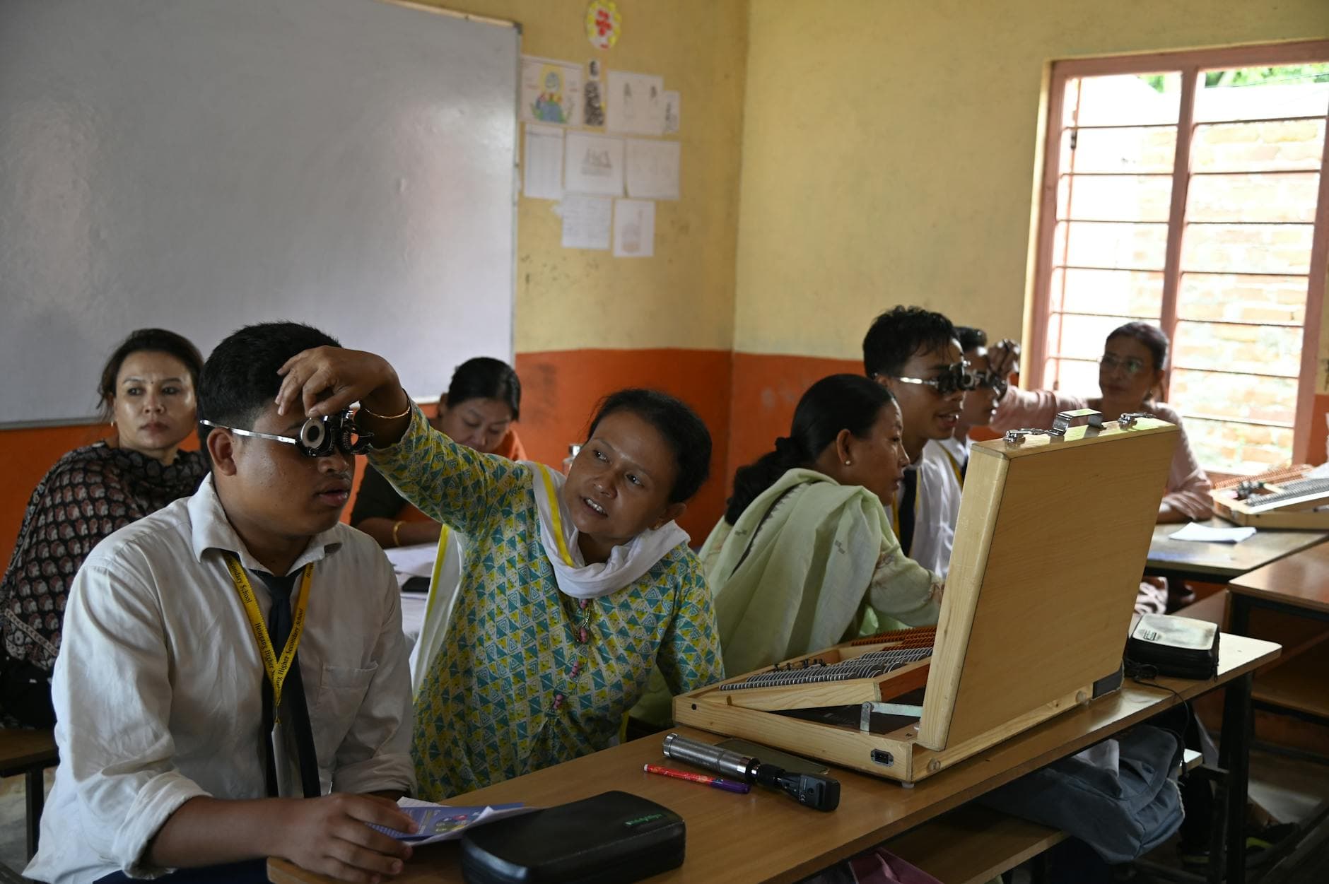 A community health camp in rural India